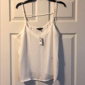 Express white strappy tank top